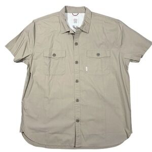 Topo Designs Field Shirt Mens XXL Short Sleeve Loop Collar Pockets Utility Hike